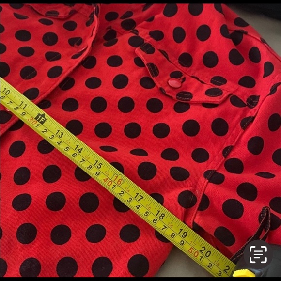 ( 0358) Women Red and Black Polka Dot Jacket.. Christmas Sale - Picture 5 of 9